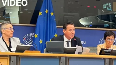 Avrupa Parlamentosu’ndaki oturumda konuşan Batı Trakya Azınlığı Yüksek Tahsilliler Derneği